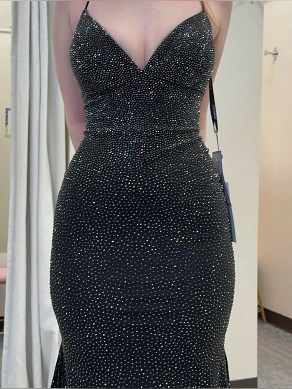 Sherri Hill Elegant Black Sequin prom dress
